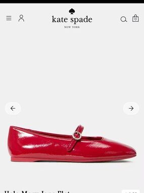 kate spade Red Patent HALO  Mary Jane Flat with Buckle